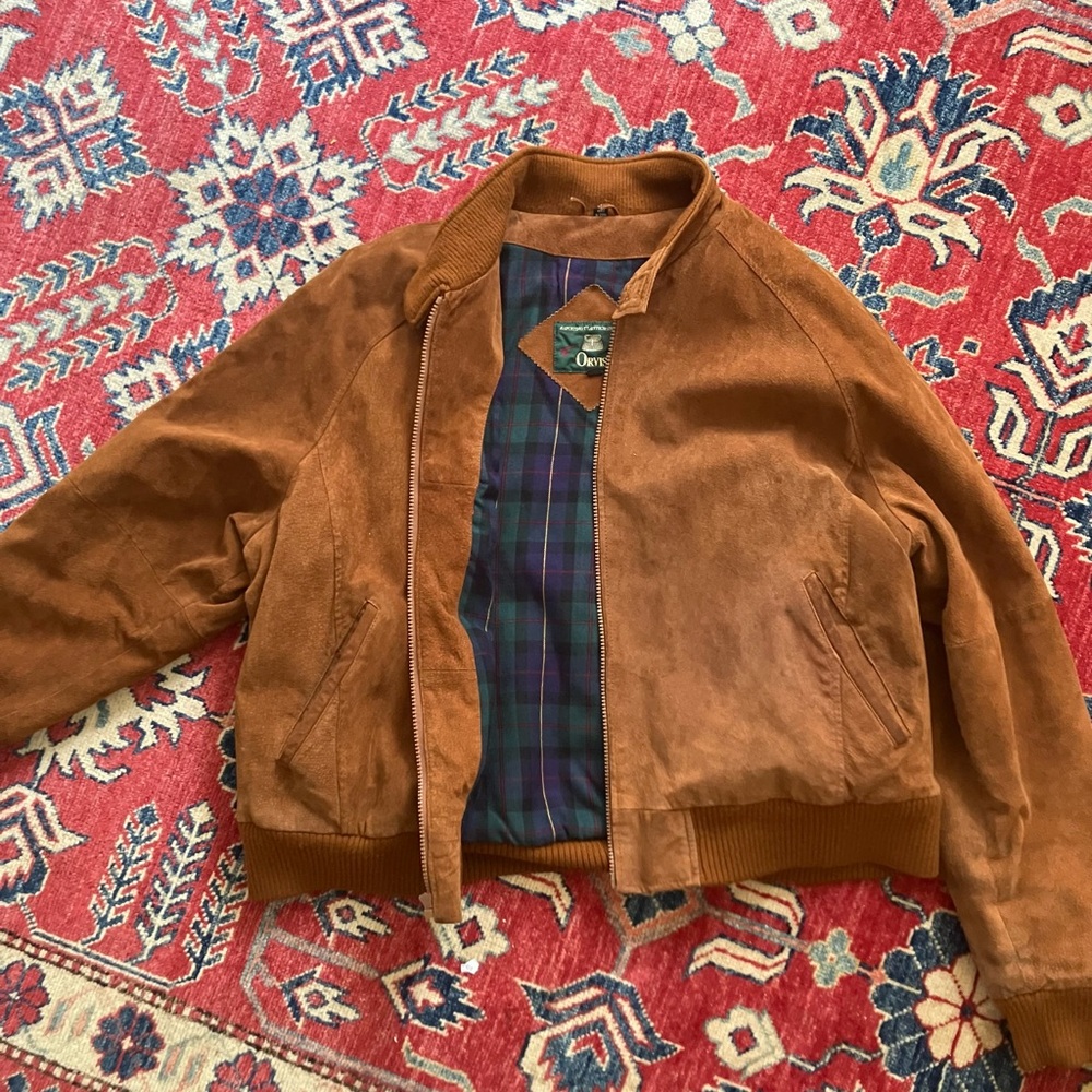 Orvis VINTAGE suede large jacket. Very cool